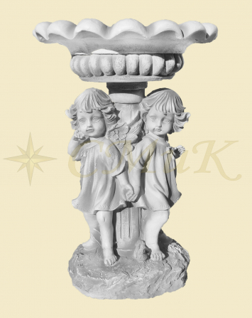 Скульптура бетонная для фонтана ангелы у колонны